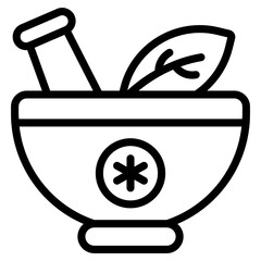 
Herbal medicine icon in flat design vector 
