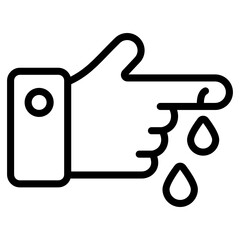 
Flat icon of finger cut, forefinger injury 
