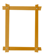 wooden frame for pictures of drawings and paintings for your design vector illustration