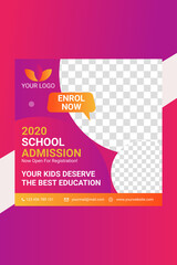 Back to School Social Media Instagram Post Template