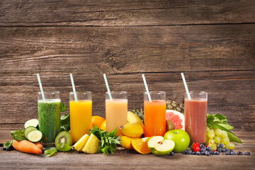 Fresh and natural healthy juices