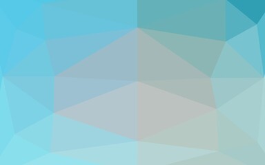 Light BLUE vector shining triangular background. Triangular geometric sample with gradient.  Elegant pattern for a brand book.