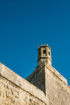 Detail of old fortress in Valletta, Malta