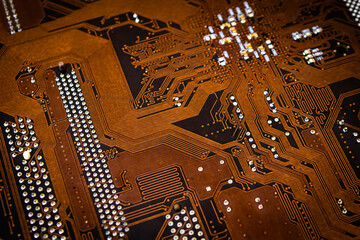 Electronic circuit board abstract background. computer hardware.