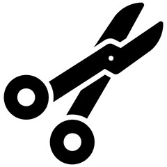 
Scissors icon in flat vector, editable design
