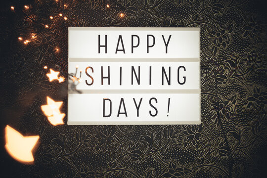 Light box with message