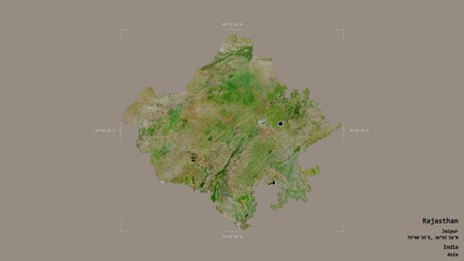 Rajasthan - India. Bounding box. Satellite © Yarr65