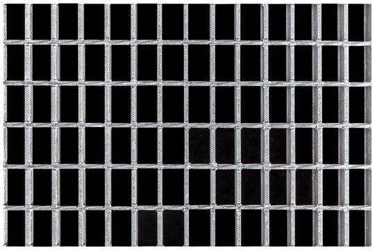 White steel grating isolated on back background