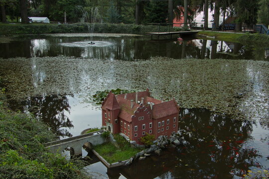 Miniature of castle Červen&aacute; Lhota in miniature park Boheminium near Mari&aacute;nsk&eacute; L&aacute;zně,Plzeň Region,Czech Republic,Europe