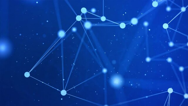 Abstract polygonal Loop background, geometrical backdrop with connecting dots, lines, triangles for global web, connection, science, futuristic concept. minimalist, trendy