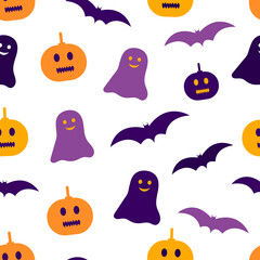 Halloween seamless pattern. Colorful digital paper.