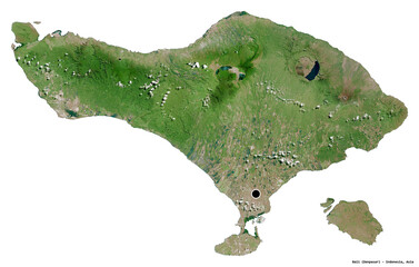 Bali, province of Indonesia, on white. Satellite © Yarr65