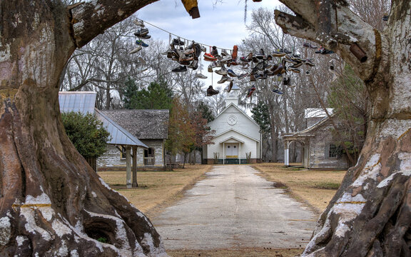 MILLBROOK, ALABAMA, UNITED STATES - Apr 27, 2018: Spectre Ghost Town From Big Fish Film