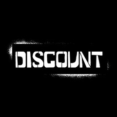 Discount stencil graffiti on black background. Design lettering templates for greeting cards, overlays, posters