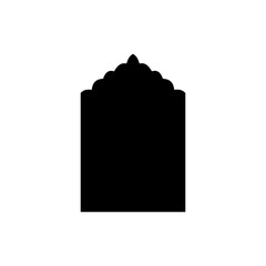 Islamic window icon vector symbol isolated illustration 