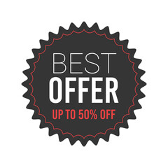 Best offer black round starburst sticker for black friday and cyber monday discount advertising campaign.