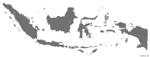 Indonesia on white. Bilevel