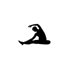 yoga gymnastic movement people icon vector symbol illustrations