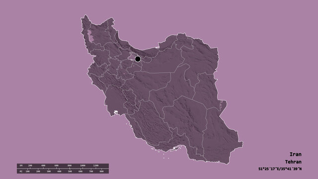 Location of Alborz, province of Iran,. Administrative