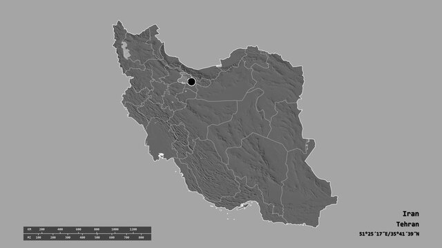 Location of Alborz, province of Iran,. Bilevel