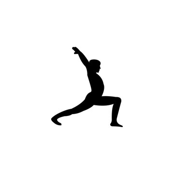 yoga gymnastic movement people icon vector symbol illustrations