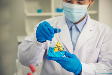 Scientist covid-19 virus chemistry  research experiment biotech antibody sample laboratory...