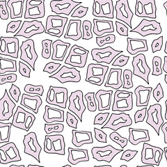 Vector illustration, colored seamless pattern, background, texture of abstract elements in the form of geometric shapes, doodling for paper design, fabric, interior