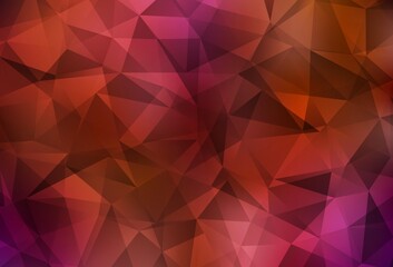 Fototapeta premium Dark Red vector polygonal background.