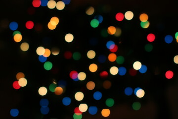 blurred out holiday lights