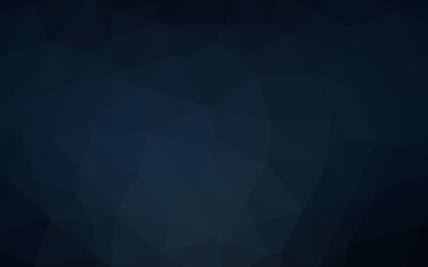 Obraz premium Dark BLUE vector low poly texture. Shining illustration, which consist of triangles. Completely new design for your business.