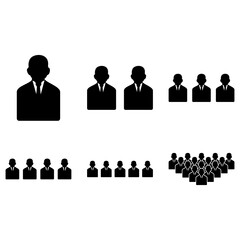 people icon, people team icon, businessman vector symbol isolated illustration