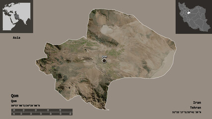 Qom, province of Iran,. Previews. Satellite