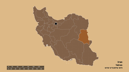 Location of South Khorasan, province of Iran,. Pattern
