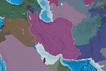 Iran outlined. Administrative