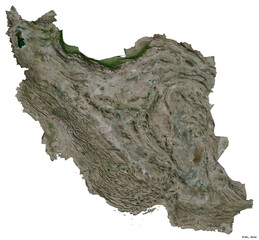 Iran on white. Satellite