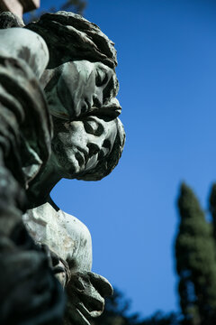 Statue of angels at Staglieno cemetery, Genova