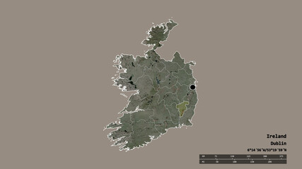 Location of Carlow, county of Ireland,. Satellite