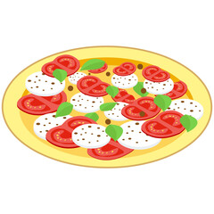 
Caprese salad icon in isometric design 
