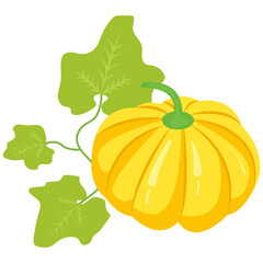 
Pumpkin icon in isometric design 
