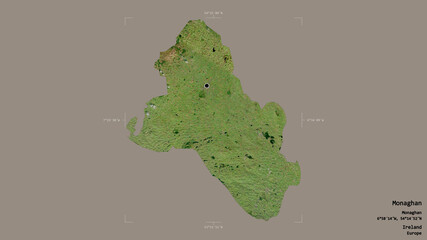 Monaghan - Ireland. Bounding box. Satellite