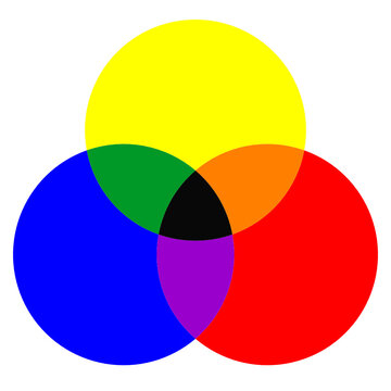 Primary color vector icon isolated on white background