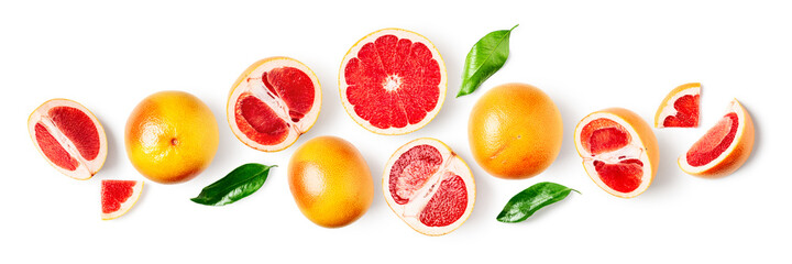 Grapefruit citrus fruits composition and creative layout