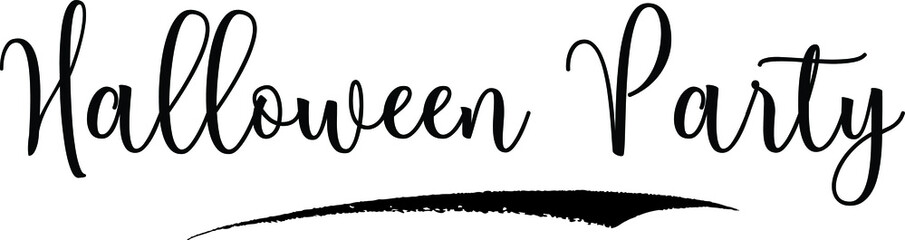 Halloween Party Calligraphy Handwritten Typography Text on
White Background