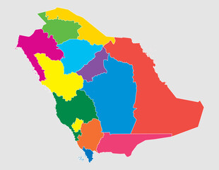Vtctor map Saudi Arabia, Asia country background