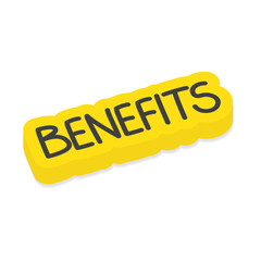 benefits word concept- vector illustration