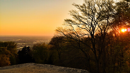 sunset in the mountains