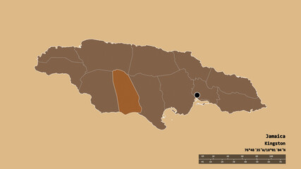 Location of Manchester, parish of Jamaica,. Pattern