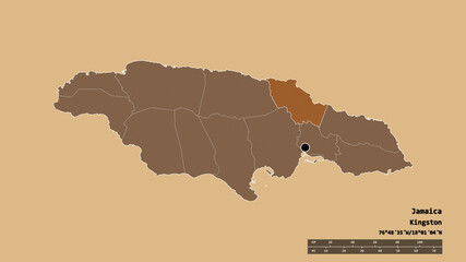 Location of Saint Mary, parish of Jamaica,. Pattern