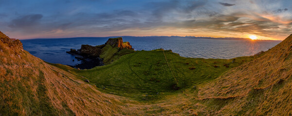 Brothers Point on the Scottish coast at sunrise