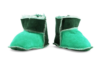 womens sheepskin boots isolated on white
